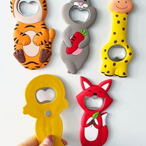 Abridor de Botellas de PVC con Diseño de Dibujos Animados, Imán para Refrigerador, Abridor de Botellas Magnético Creativo en 3D - Product Image 5