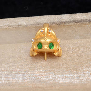 Accessoire de bijouterie en argent S925 pour perles DIY, pendentif sans dents de dessin animé à sertir vide 10-11mm, pour perles de 3mm, lot de 6059 avec boucle, emballé en sachet - Product Image 4