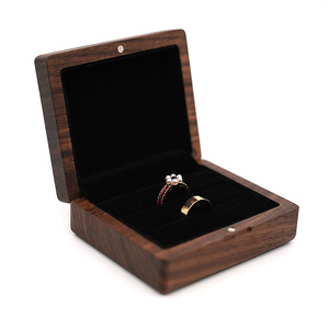 Caja de Almacenamiento de Joyas Rectangular Personalizada al por Mayor, Organizador de Anillos de Madera para Joyas, Caja de Joyería Vintage para el Hogar o Escritorio - Product Image 5