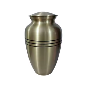 Urna de cremación de Ángel de latón azul brillante grande de diseño moderno Memorial para adultos de calidad de suministros funerarios de la India - Product Image 6