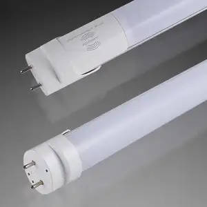 Cubierta lechosa esmerilada con Sensor de movimiento, tubo de luz LED CRI90 18W T8 microondas Smart T8, 4 pies