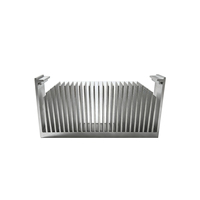 Dissipateur thermique en aluminium extrudé sur mesure, à ailettes haute densité, avec fente de montage à clipser pour PCS de stockage d'énergie