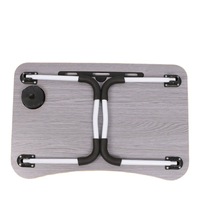 Table pliante portable Home MDF Lazy Man pour ordinateur portable sur lit avec tiroir de rangement