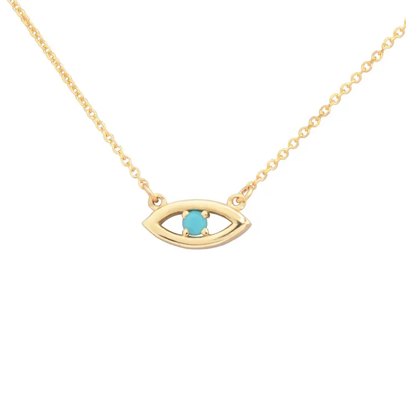Best selling turkish turquoise eye pendant necklace gift for girls