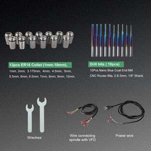 Motor de Husillo CNC Refrigerado por Agua Zhong Hua Jiang ER16 1.5KW 80mm 110V/220V/380V Silencioso con Kit VFD para Máquina de Grabado CNC - Product Image 2