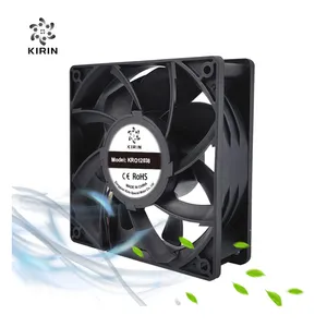 Ventilador de refrigeração axial pequeno sem escova 3000rpm PWM à prova d'água 12v 24v 120mm Plástico 48V AC ABS Rolamento de esferas Ventilador de desenho de plástico