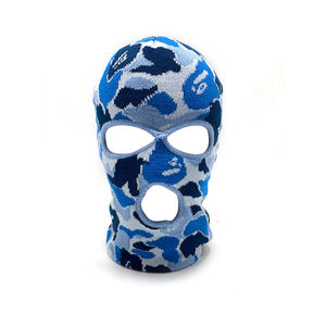 Masque de ski tricoté à trois trous, cagoule tricotée en <span class=keywords><strong>laine</strong></span>, masque de ski complet pour fête d'halloween, masque de camouflage - Product Image 2