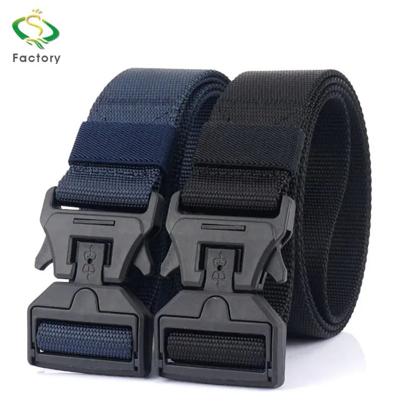 Tactical Belt Quick Release Waist Belt Adjustable Military Style Nylon Webbing Outdoor Belt