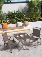 Ensemble table et chaises pliantes en métal au design moderne, mobilier de patio portable pour cours et marchés nocturnes, fabriqué au Fujian