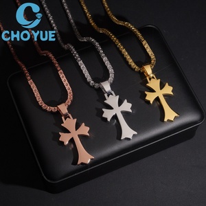 Iced Out Moissanite Cross <b>Pendant</b> Necklace 18K <b>Gold</b> Plated <b>Solid</b> 925 Silver Hiphop Unisex Charms Fine Jewelry - Product Image 2
