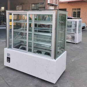 Màu trắng thương mại tủ lạnh bánh nhiệt độ đơn trưng bày điều khiển kỹ thuật số cửa kính trượt hiển thị bánh ngọt nhỏ - Product Image 5