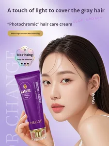 Crema Colorante <span class=keywords><strong>per</strong></span> <span class=keywords><strong>Capelli</strong></span> Zhen Cui Bianco a Nero, <span class=keywords><strong>Tinta</strong></span> Naturale Semi-Permanente <span class=keywords><strong>per</strong></span> <span class=keywords><strong>Capelli</strong></span> Neri a Casa, Copertura Naturale dei <span class=keywords><strong>Capelli</strong></span> Grigi - Product Image 2