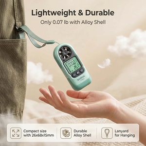 Moniteur numérique portable de vitesse du vent avec affichage de la température et rétroéclairage LCD pour la navigation, les drones, le golf et l'utilisation en HVAC - Product Image 6