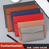 Portadocumentos de cuero PU organizador de carpetas de archivos A4 A5 A6 B5 bolsa de archivo de papel bolsa de almacenamiento impermeable documento comercial compacto