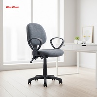 Chaise de bureau ergonomique à dossier mi-haut, réglable, en tissu maillé, pour ordinateur