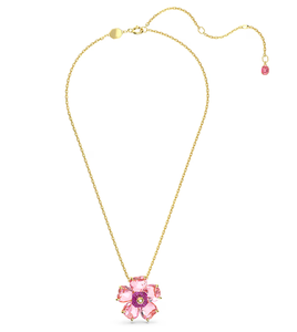 สร้อยคอเงินแท้ S925 ชุบทองสำหรับผู้หญิง - จี้รูปดอกไม้ประดับเพชรซิคอนสีเหลืองทรง Radiant Cut ดีไซน์ใหม่ เหมาะสำหรับงานแต่งงานและงานปาร์ตี้ - Product Image 2