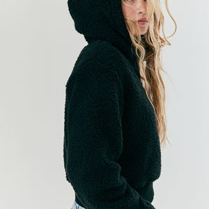 100% coton polaire en gros blanc pull surdimensionné femmes sweats à capuche long sweat à capuche Logo personnalisé sweats à capuche & sweat-shirts - Product Image 4