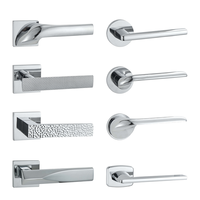 Poignée de porte Yali profilée et épurée en alliage de zinc, orientation droite, garantie 1 an, pour boutique de détail
