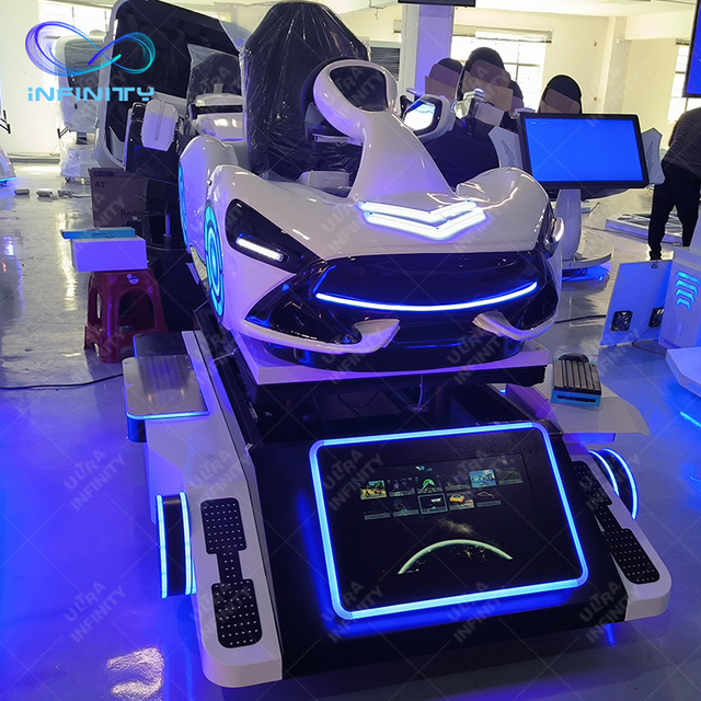 Virtual Reality Kart Racing Arcade Game 9D Simulator Driving Racing Game Machine Black or White Vr Equipment for Sale