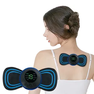 8Modes 19levles Custom Cervical Back Massager Muscle Pain Relief Mini Digital Pulse Electric Neck Massager EMS