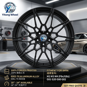 Cerchi in Lega Forgiati Personalizzati in Alluminio 6061-T6, 18-24 Pollici, Nero Lucido, 826M 892M per BMW M2 M3 M4 F80 F82 G20 G80 G82 G01 - Product Image 1