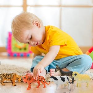 SY plastique forêt mignon animaux jouets Safari ensemble forêt réaliste ferme animaux Pvc ensemble cheval vache jouets modèle - Product Image 4