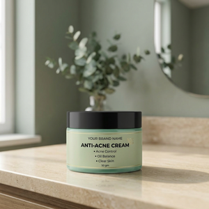 Crema Facial Herbal Premium Anti-Acné para Piel Normal |   Fórmula Botánica Natural de Neem y Cúrcuma para el Control de la Grasa y Reducción de Granos, Suave - Product Image 3