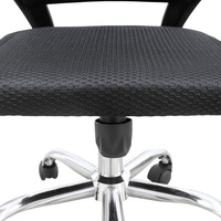 Chaise de bureau avec dossier en maille, style américain, ergonomique, pivotante, hauteur réglable, cadre en nylon, accoudoirs moulés en une seule pièce