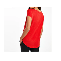 T-shirt à manches courtes pour femme de qualité supérieure avec bouton, logo personnalisé, écologique, respirant, doux, disponible en différentes dégradations