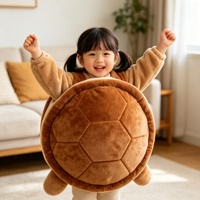 Coussin en peluche en forme de coquille de tortue mignon, jouet de cosplay doux et rembourré pour enfants