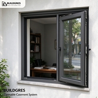 Fenêtre de ventilation insonorisée à double ouverture inclinable vers l'intérieur, cadre en alliage d'aluminium, design moderne pour la sécurité et le confort résidentiel