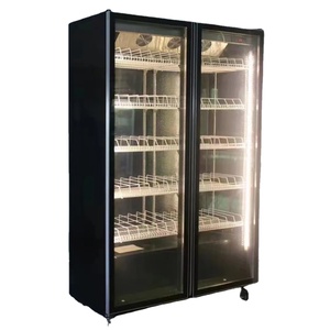 Réfrigérateur Pepsi commercial à 2 <span class=keywords><strong>portes</strong></span>, lumière LED, refroidisseur de refroidissement direct pour barres de supermarché, réfrigérateur à température unique - Product Image 1