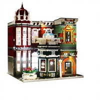Mould King 16005 Boutique de collection antique 3037 pièces Blocs de construction Modèle de vue sur rue avec éclairage pour adultes 8+