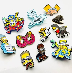 Insignias Metálicas Divertidas y Creativas de los <span class=keywords><strong>Simpson</strong></span>, Accesorios de Joyería, Artesanías Metálicas, Pins de Solapa, Fábrica de Metal en China - Product Image 1