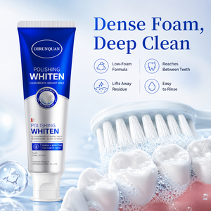 Pasta Dental Blanqueadora OEM ODM 120g, Pulimenta, Blanquea, Elimina Manchas de Café <span class=keywords><strong>y</strong></span> Té, Aliento Fresco a Menta, Hidroxiapatita Química para el Hogar - Product Image 4