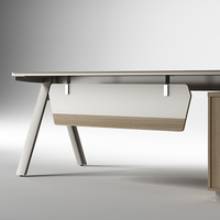 Bureau de direction moderne convertible avec design modulaire extensible pour bureau à domicile
