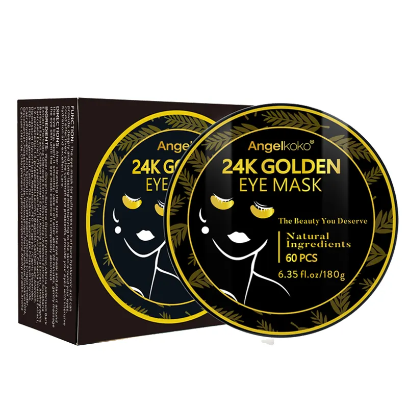 Oem 24K doré sous les yeux masque patchs pour les yeux soluble aux algues collagène caviar pot refroidissement glace visage masque pour les yeux