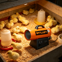 Chauffage au gaz pour élevage de poulets à haute efficacité 70KW au propane avec boîtier en acier inoxydable et protection contre l'extinction de la flamme