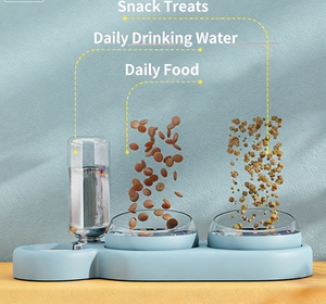 เครื่องให้อาหารและน้ำสัตว์เลี้ยงอัตโนมัติแบบสองช่อง ดีไซน์ป้องกันการกระแทก ความจุ 6 ลิตร ใช้พลังงานจากแบตเตอรี่ วัสดุ PP PC สำหรับแมว สุนัข และการตั้งแคมป์ - Product Image 4