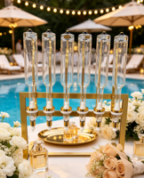 Coffret de Luxe Doré 375ml 6 Bouteilles de Parfum Huile Essentielle pour Présentoir de Décoration de Mariage Stock USA