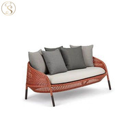 Mobilier d'extérieur nordique chaise en rotin jardin de loisirs unique canapé et table en rotin en plein air