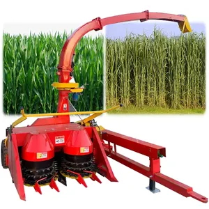 Baris independen jagung Silage Forage Harvester Maize Chopper dilengkapi dengan traktor mini silage rumput harvester