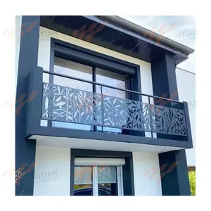 Produsen oem odm privasi aluminium dek balkon pagar layar pickup dalam ruangan untuk tangga aluminium