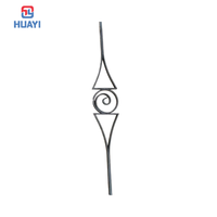 Escultura Floral Decorativa de Lujo Estilo Rústico, Pilares de Hierro Forjado para Barandilla de Escalera, Marca Huayi, Colores Personalizados, 1 Año de Garantía