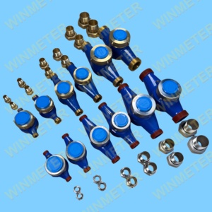 Compteur d'eau multi-jets en laiton DN15-DN50, sec ou humide, à cadran R100, IP68, réglage externe, pour chantier, homologué CE, classe B - Product Image 6