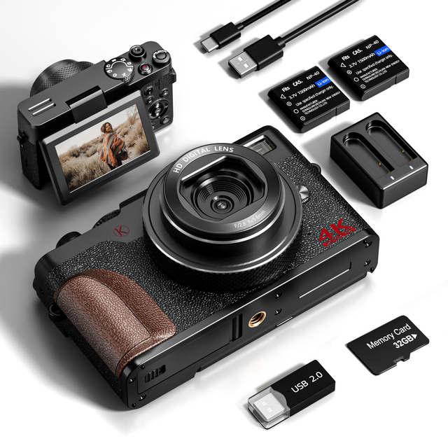 3 Inch Ips Screen Webcam WiFi Professional 4K Video Camera 58MP Camcorder Youtube Vlog Recorder Auto Focus Digital Camera