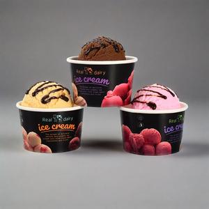 ถ้วยไอศกรีมแบบใช้แล้วทิ้งพร้อมฝาปิดถ้วยไอศกรีมแช่แข็งออกแบบได้ตามต้องการขนาด - Product Image 6