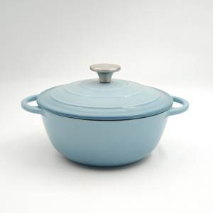 Batterie de Cuisine en Fonte Émaillée Colorée et Minimaliste, Ensemble Poêle à <span class=keywords><strong>Paella</strong></span>, Plat à Four, Casserole, Ramequin, Plaque à Pizza et Grill pour Table de Cuisson à Gaz, Cuisson au Four et Grillades - Product Image 2