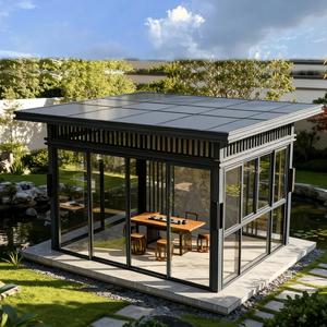 Gazebo in Alluminio Impermeabile per Esterni, Pergola Motorizzata, Tenda Padiglione per Giardino, Patio, Piscina, Terrazza, Cortile - Product Image 1