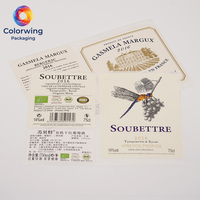 Etiquetas Adhesivas Impermeables para Botellas de Vino, Personalizables, Bilingües, de Alta Definición, Ecológicas